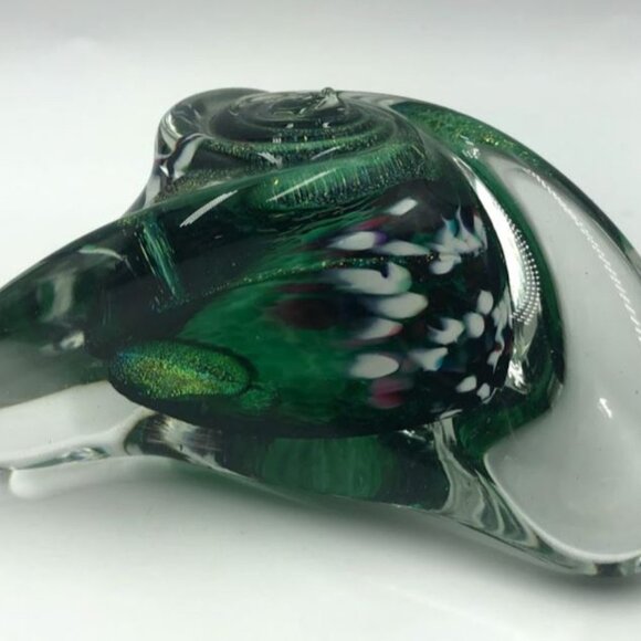 Glass Paperweight Unique Colorful Swirl 3 Point - Picture 14 of 15